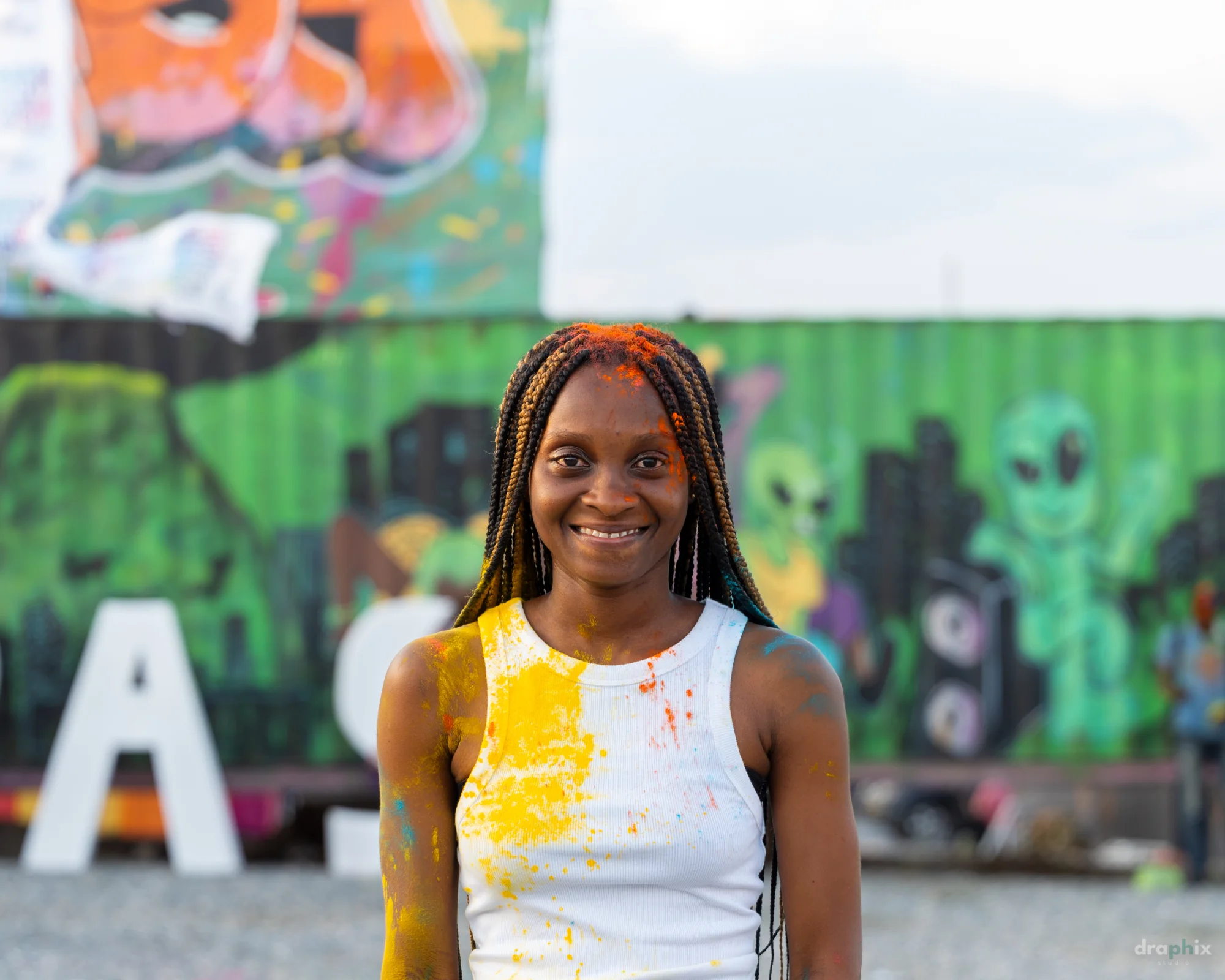 Smiling festival portrait