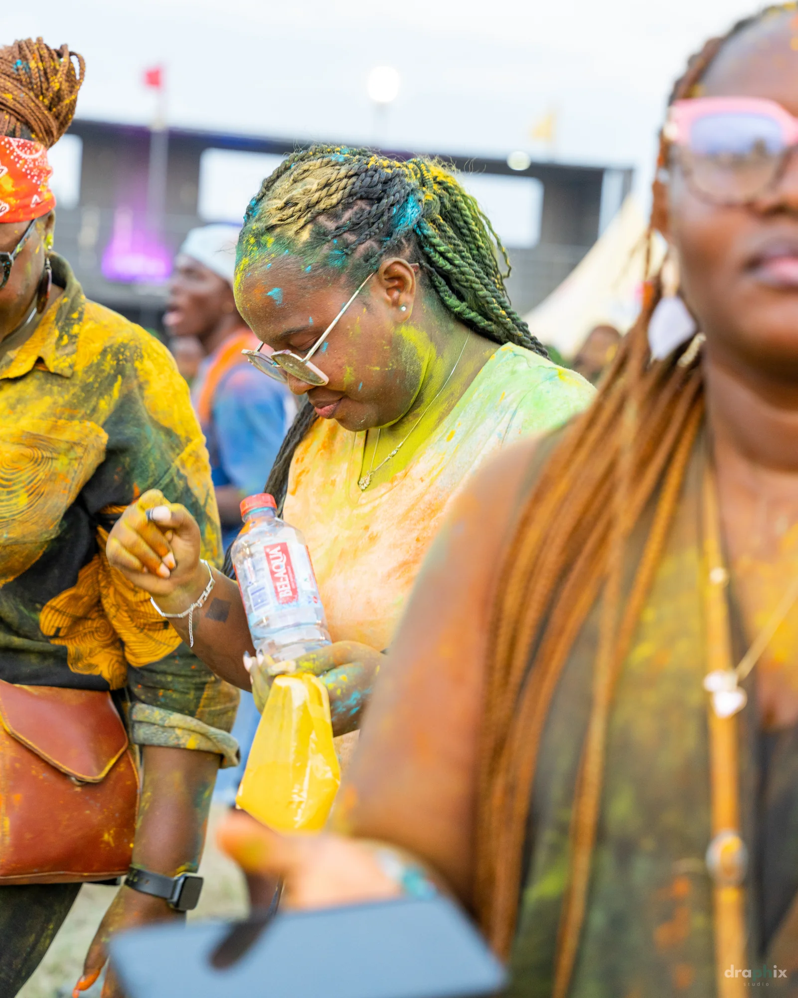 Colorful crowd portrait