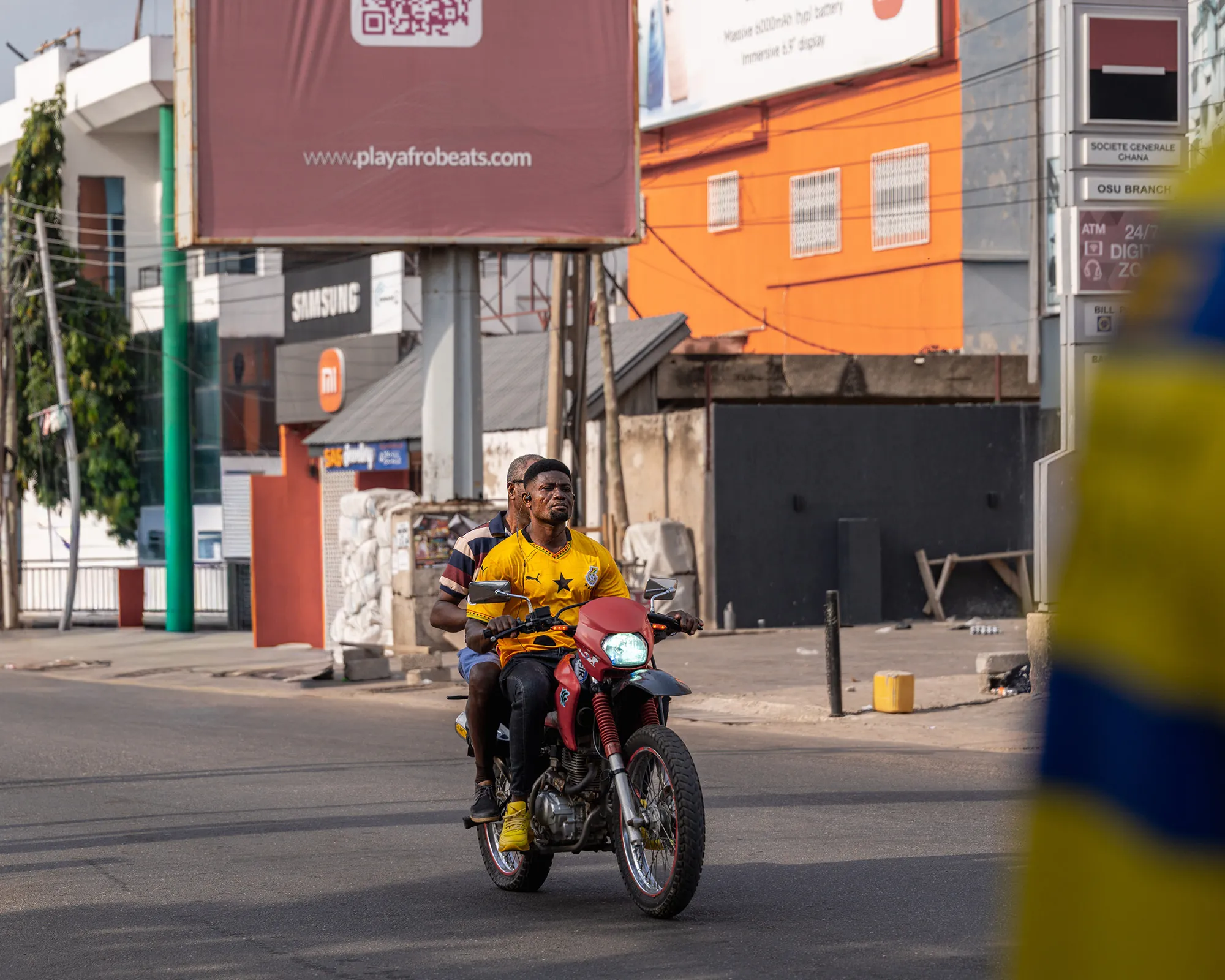 Motorcyclist on a city street