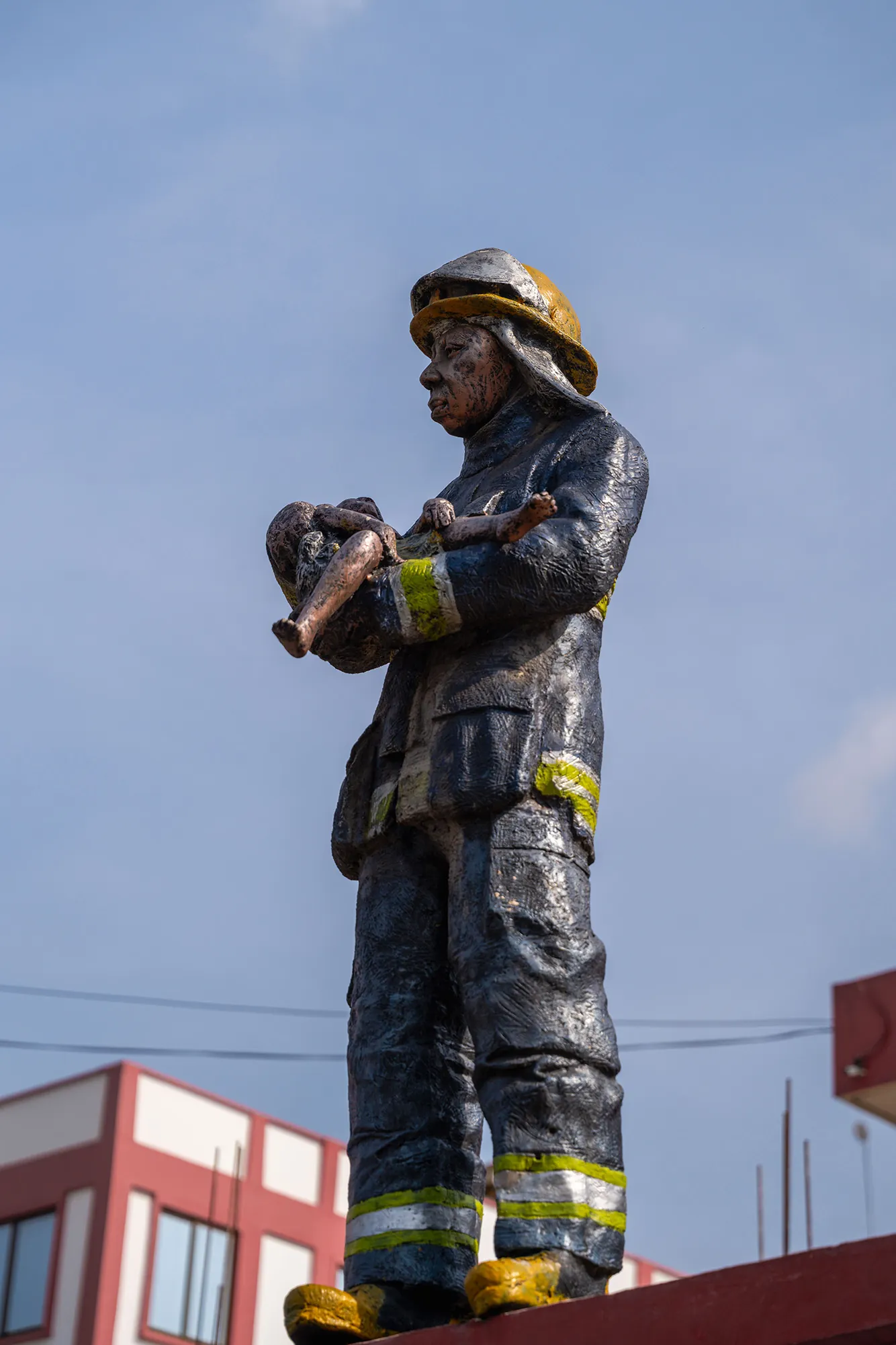 Firefighter statue